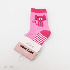 Lovely design premium young girls cotton ankle socks for sale