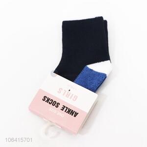 Professional supplier kids girls winter cotton tube socks ankle socks