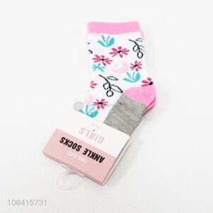 Competitive price children girls cotton ankle socks winter socks