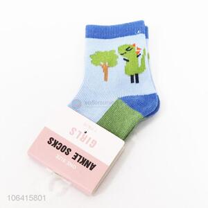 Cute design kids girls winter cotton tube socks ankle socks