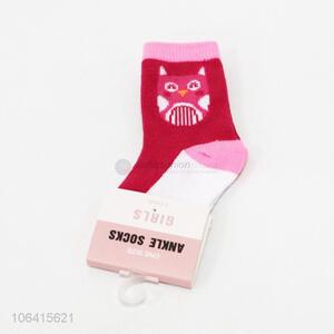 Newly designed kids girls winter warm ankle socks cotton socks