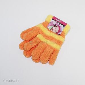 High Sales Five Fingers Microfiber Gloves for Childrens