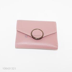 Top sale fashion women pu material short wallets