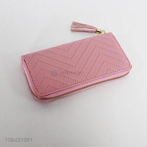 Hot selling women fashion raised grain embossed pu purse