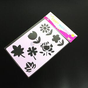 High sales hollow drawing stencil plastic flower stencil for children