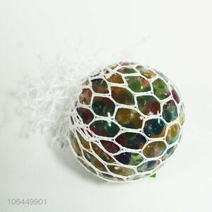 Promotional colorful TPR squeeze toy mesh squishy grape ball w/o cap