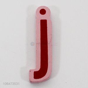 Eco-friendly home decoration j shaped wooden fridge magnet