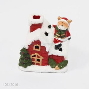 Good Quality Christmas Decoration Ceramic Crafts With Light