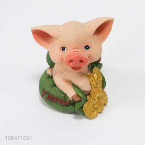 Good quality decorative resin piggy money box resin saving box