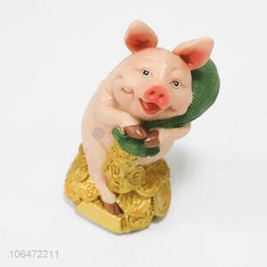 Popular Cartoon Pig Shape Resin Money Box