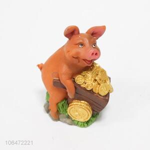 Wholesale Cartoon Pig Shape Resin Decoration