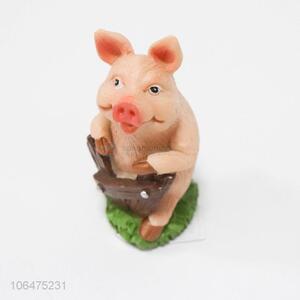 Factory Supply Pig Shape Resin Decorative Ornament