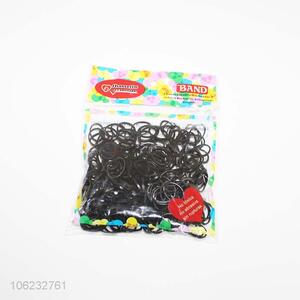Custom 300PCS Black Rubber Bands For Hair
