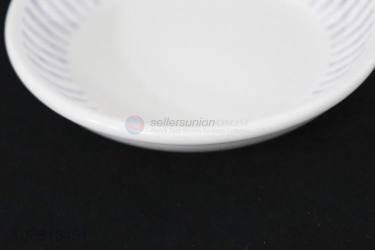 蓝色细线条3.5″酱料碟