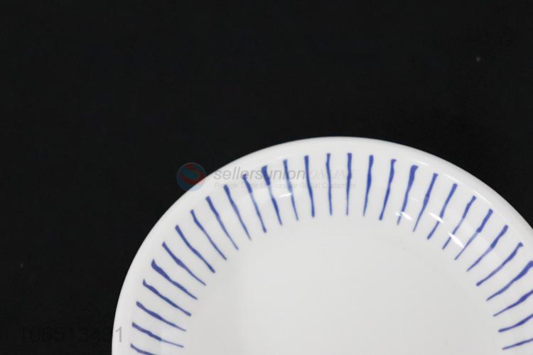 蓝色细线条3.5″酱料碟