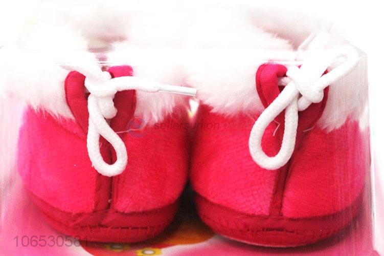 High Quality Add Plush Design Soft Cotton Warm Baby Winter Shoes