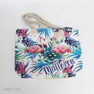China supplier women summer canvas beach bag handbag