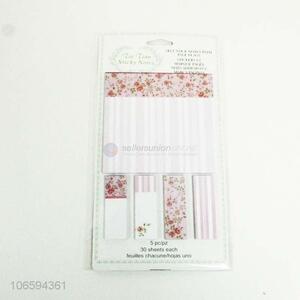 Hot selling rectangle flower printed sticky notes office stationery