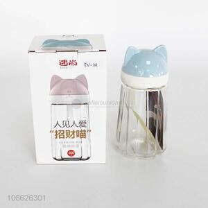 Hot sale cartoon cat glass oil bottle condiment bottle