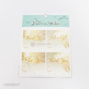 New products decorative golden thank you sticker