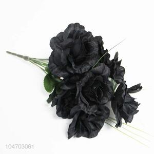 Wholesale Price Artificial Flowers Black Roses Bouquet