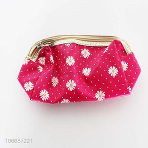 Good quality beautiful daisy printed cosmetic bags