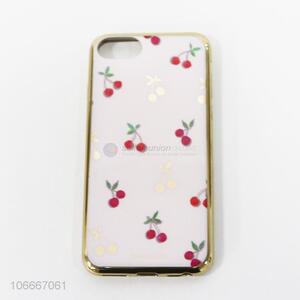 Cheap Cherry Pattern glass Cell Phone Case Mobile Phone Shell