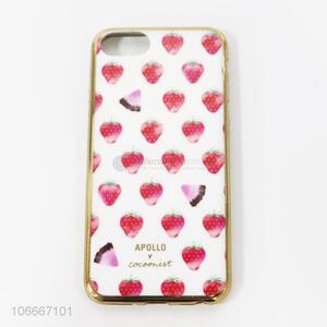 Factory sell cartoon strawberry fruits design mobile phone shell