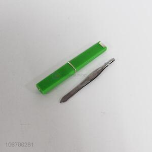 High quality beauty tool iron eyebrow tweezer with plastic box
