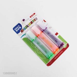 High quality 3pcs highlighter fluorescent marker pen