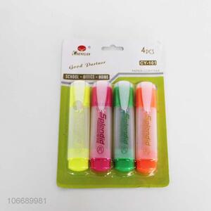 Best sale rainbow highlighter pen 4pcs fluorescent pen