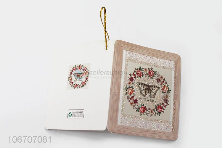 Wholesale price rectangle flower printed paper greeting card