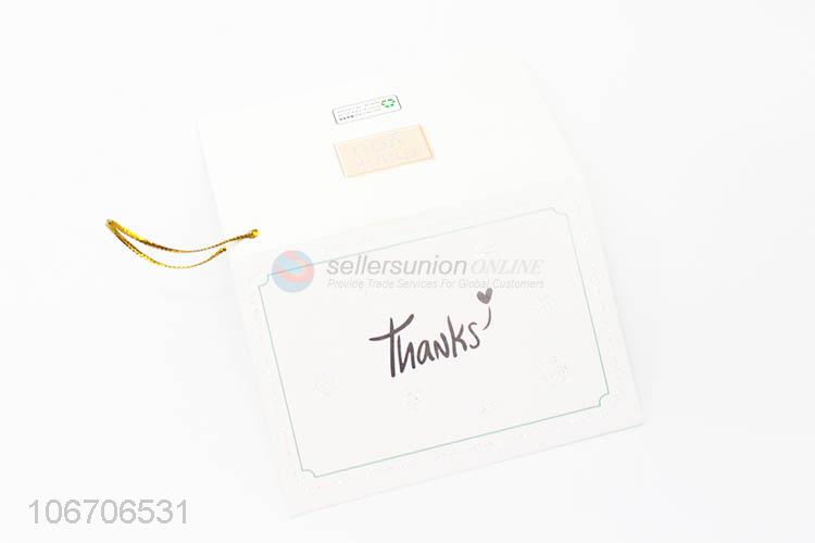 Top grade rectangle thank you cards paper greeting card