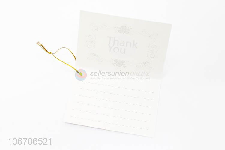 Factory directly supply rectangle thank you cards paper greeting card