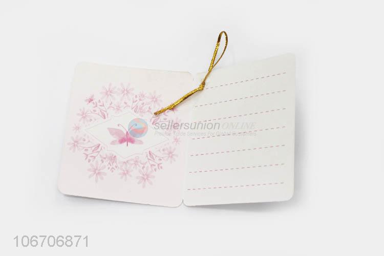 Hot sales rectangle flower printed paper greeting card