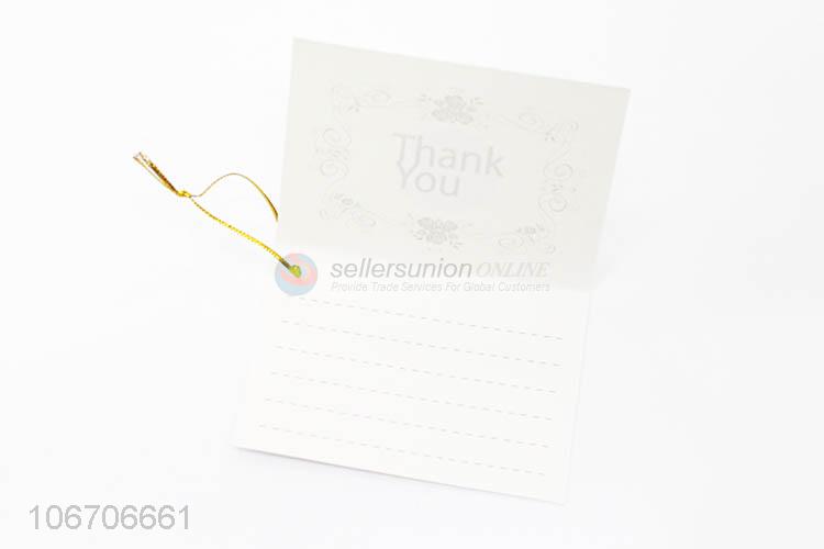 Hot selling rectangle thank you cards paper greeting card