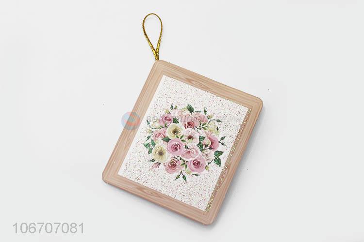 Wholesale price rectangle flower printed paper greeting card