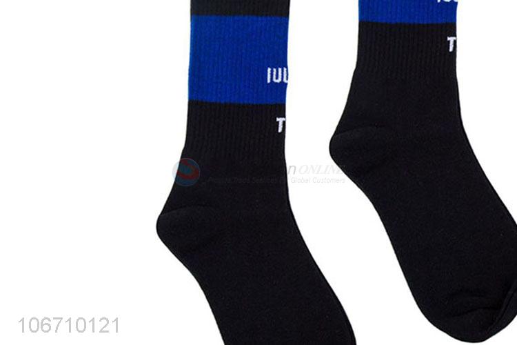 Custom Design Modern Style Mid Calf Crew Socks Mens Cotton Socks