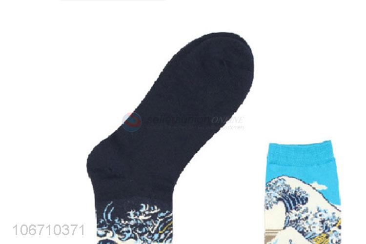 Wholesale Price Men'S Fashion Mid-Calf Length Sock Cotton Socks