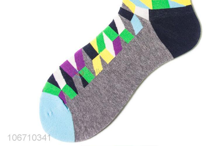 Wholesale Fashion Colorful Socks Men'S Mid-Calf Happy Socks