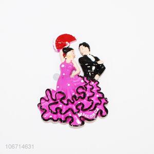 Custom couple resin <em>crafts</em> souvenir <em>polyresin</em> fridge magnet