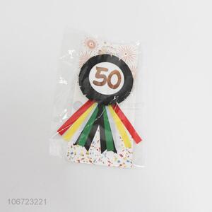 Wholesale Party Decoration Accessories Number 50 Badge