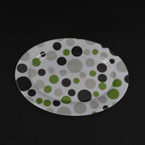 Wholesale Wave Point Pattern Oval Melamine Plate