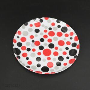 Good Sale Wave Point Pattern Round Melamine Plate