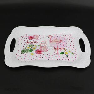 Recent style decorative plastic serving tray for restaurant