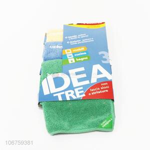 Wholesale price 3pcs soft microfiber cleaning cloth