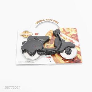 Wholesale price motorcycle shape two wheels pizza cutter knife