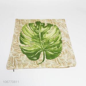 New arrival green plant leaf printed bolster case
