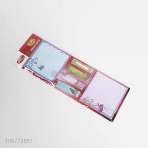 New products 4+2 bird and flower printed sticky notes