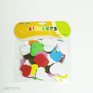 Wholesale price DIY colorful heart eva foam stickers